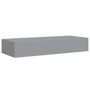 væghylder med skuffer 2 stk. 60x23,5x10 cm MDF grå