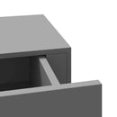 væghylder med skuffer 2 stk. 60x23,5x10 cm MDF grå