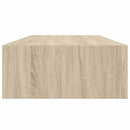væghylde med skuffe 60x23,5x10 cm MDF egetræsfarvet