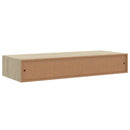 væghylder med skuffer 2 stk. 60x23,5x10 cm MDF egetræsfarvet