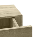 væghylder med skuffer 2 stk. 60x23,5x10 cm MDF egetræsfarvet