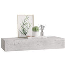 væghylde med skuffe 60x23,5x10 cm MDF betongrå