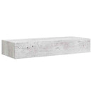 væghylde med skuffe 60x23,5x10 cm MDF betongrå