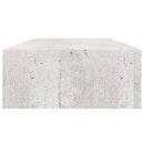 væghylde med skuffe 60x23,5x10 cm MDF betongrå