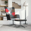 lænestol med fodskammel stof patchwork
