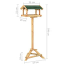 fuglehus med stativ 37x28x100 cm massivt fyrretræ