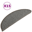 trappemåtter 15 stk. 56x17x3 cm grå halvrunde