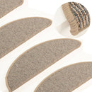 trappemåtter 15 stk. 56x17x3 cm brune halvrunde