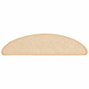 trappemåtter 15 stk. 56x17x3 cm cremefarvede halvrund