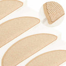 trappemåtter 15 stk. 56x17x3 cm cremefarvede halvrund