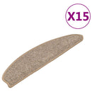 trappemåtter 15 stk. 65x21x4 cm brune halvrund store