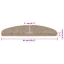 trappemåtter 15 stk. 65x21x4 cm brune halvrund store