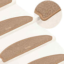 trappemåtter 15 stk. 65x21x4 cm lysebrune halvrunde store