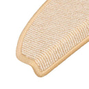 trappemåtter 15 stk. 65x21x4 cm cremefarvede halvrund store