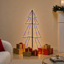 lysende juletræ 78x120 cm 160 LED'er indendørs/udendørs