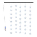 LED-lysgardin med stjerner 200 LED'er 8 funktioner kold hvid