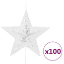 LED-lysgardin med stjerner 500 LED'er 8 funktioner kold hvid
