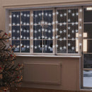 LED-lysgardin med stjerner 500 LED'er 8 funktioner kold hvid