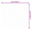 lysgardin 3x3 m 300 LED'er 8 funktioner varm hvid