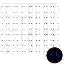lysgardin 3x3 m 300 LED'er 8 funktioner blå