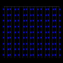 lysgardin 3x3 m 300 LED'er 8 funktioner blå
