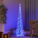 dekorativ LED-lyskegle 120 cm akryl blå