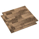 Gulvtæppe 20 pcs Brun 50 x 50 cm PP