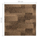 Gulvtæppe 20 pcs Brun 50 x 50 cm PP