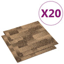 Gulvtæppe 20 pcs Brun 50 x 50 cm PP