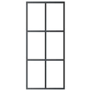 skydedør 90x205 cm sikkerhedsglas og aluminium sort