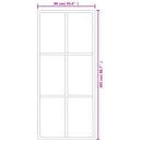 skydedør 90x205 cm sikkerhedsglas og aluminium sort