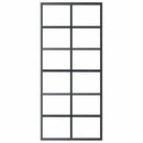 skydedør 90x205 cm sikkerhedsglas og aluminium sort