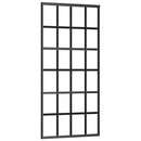 skydedør 90x205 cm sikkerhedsglas og aluminium sort