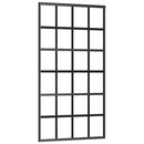 skydedør 102x205 cm sikkerhedsglas og aluminium  sort