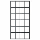 skydedør 102x205 cm sikkerhedsglas og aluminium  sort