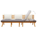 daybed til haven 200x65 cm massivt akacietræ