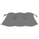 havestole 4 stk. med grå hynder massivt teaktræ