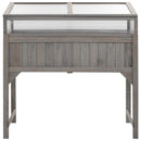 højbed med drivhus 110x54x120 cm massivt grantræ