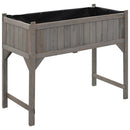højbed med drivhus 110x54x120 cm massivt grantræ