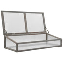 højbed med drivhus 110x54x120 cm massivt grantræ