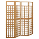 4-panels rumdeler/espalier 161x180 cm massivt grantræ