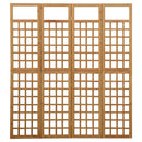 4-panels rumdeler/espalier 161x180 cm massivt grantræ