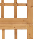 4-panels rumdeler/espalier 161x180 cm massivt grantræ