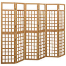 6-panels rumdeler/espalier 242,5x180 cm massivt grantræ
