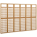 6-panels rumdeler/espalier 242,5x180 cm massivt grantræ