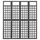 4-panels rumdeler/espalier 161x180 cm massivt grantræ sort