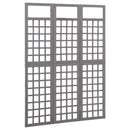 3-panels rumdeler/espalier 121x180 cm massivt grantræ grå