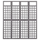 4-panels rumdeler/espalier 161x180 cm massivt grantræ grå