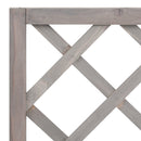 plantekasse med espalier 70x30x135 cm massivt fyrretræ grå