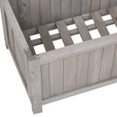 plantekasse med espalier 70x30x135 cm massivt fyrretræ grå